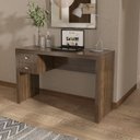 Ver imagem 1 de Mesa para Escritório com 2 Gavetas Me4123 Nogal Tecnomobili