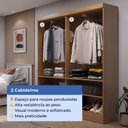 Ver imagem 5 de Armário Multiuso 4 Portas WL16 5 Nichos Lavanderia - Carvalho