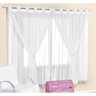 Cortina para Quarto Infantil Branca 2m x 1,70m com Voal - 1
