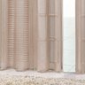 Cortina Linho Bordada Avelã para Sala / Quarto 4m x 2,75m de Varão Simples de 3 Metros - 3