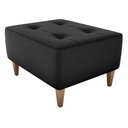 Ver imagem 1 de Puff Decorativa para Sala Piva 62x52 Cm Veludo Inca Preto Milani Store