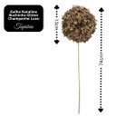 Ver imagem 6 de Galho Natalino Buchinho Topiária Glitter Champanhe Premium 72cm Decoração Luxo