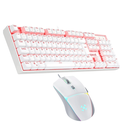 Ver imagem 1 de Kit Gamer White Mouse 12800dpi Teclado Mecânico Switch Blue