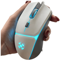 Ver imagem 3 de Kit Gamer White Mouse 12800dpi Teclado Mecânico Switch Blue