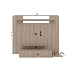 Painel para Tv até 50 Polegadas 1 Gaveta e 4 Prateleiras - Montana - 4