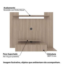 Painel para TV até 50 Polegadas 1 Gaveta e 4 Prateleiras - Montana - 2