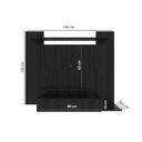 Ver imagem 4 de Painel para Tv até 50 Polegadas 1 Gaveta e 4 Prateleiras - Preto