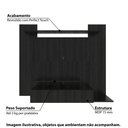 Ver imagem 2 de Painel para Tv até 50 Polegadas 1 Gaveta e 4 Prateleiras - Preto