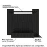 Painel para Tv até 50 Polegadas 1 Gaveta e 4 Prateleiras - Preto - 2
