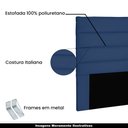 Ver imagem 3 de Cabeceira Decorativa 1,60M Queen Size Guess Suede Azul Marinho - Gran Belo