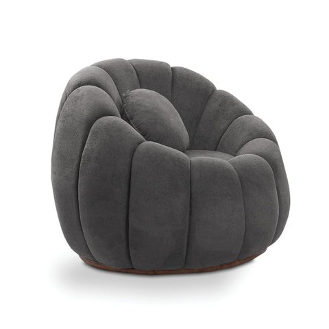 Poltrona Decorativa Orgânica Giratória Cloud Bouclê E03 - D’Rossi