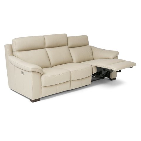 Sofá Elétrico em Couro U334 - Idea Relax By Natuzzi Group Couro Legítimo