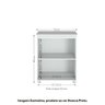 Balcão Multiuso 1 Porta para Cooktop, Forno ou Micro-Ondas Branco/Preto - 8