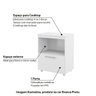 Balcão Multiuso 1 Porta para Cooktop, Forno ou Micro-Ondas Branco/Preto - 3