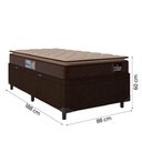 Ver imagem 5 de Cama Box Baú Colchão Espuma D33 Pillow 88x188x60cm Marrom