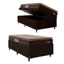 Ver imagem 1 de Cama Box Baú Colchão Espuma D33 Pillow 88x188x60cm Marrom