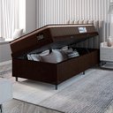 Ver imagem 6 de Cama Box Baú Colchão Espuma D33 Pillow 88x188x60cm Marrom