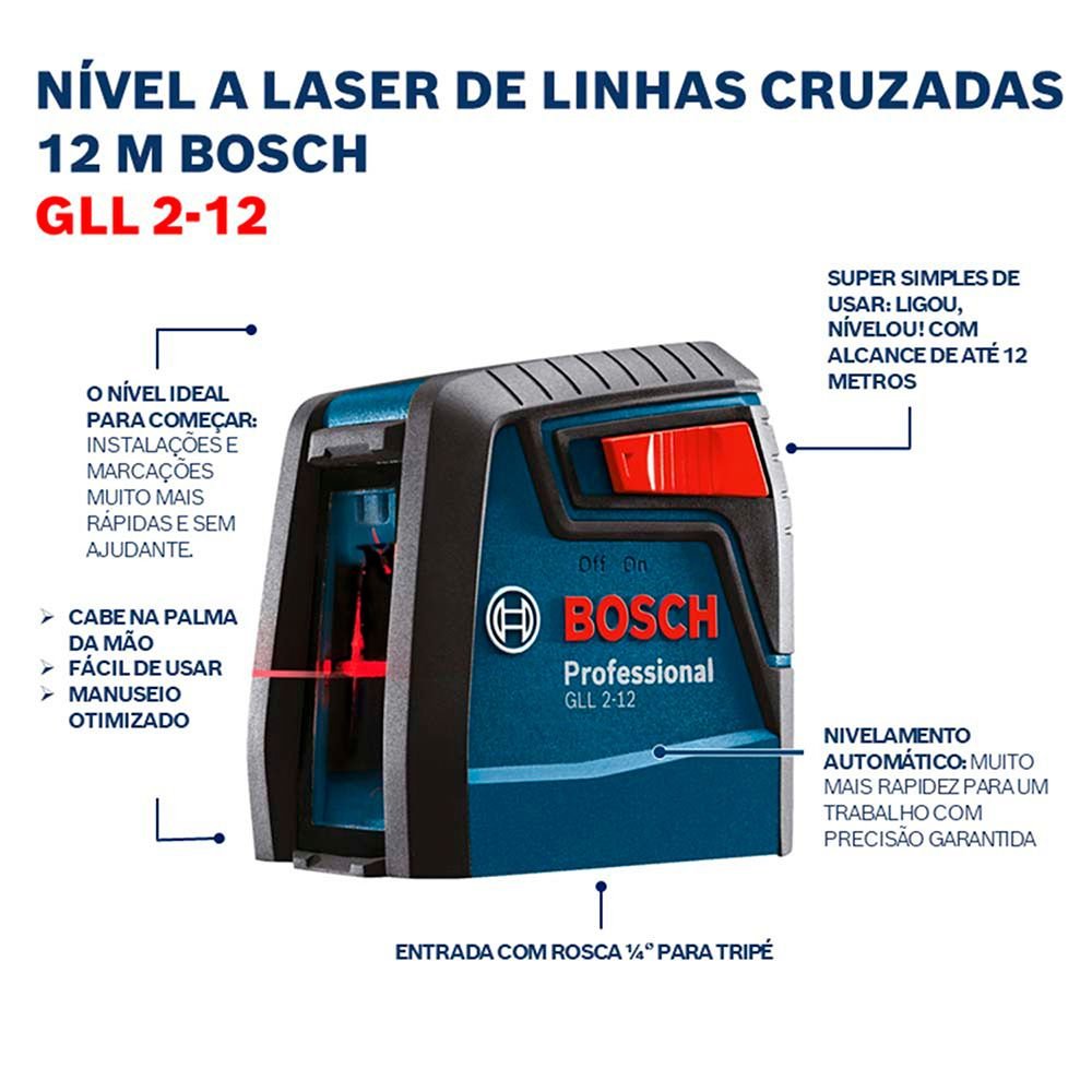 Nível a Laser Bosch GLL 2-12 2 Linhas 0601063BG0-000 - 9