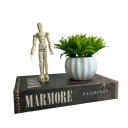 Ver imagem 1 de Kit Decoração Livro Marrom + Vaso Branco + Boneco Articulado