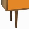 Buffet 2 Portas 3 Gavetas Vintage Laranja Laqueado Fosco e Estrutura Madeira Maciça - 9