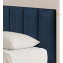 Ver imagem 2 de Cabeceira Veludo Azul Modular 60x20 P/ Cama Solteiro 5 Peças
