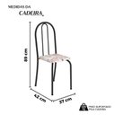 Ver imagem 3 de Kit 4 Cadeiras Tubular 89x37x42 cm Ane B Preto Botanic Bege/Preto