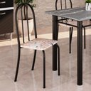 Ver imagem 2 de Kit 4 Cadeiras Tubular 89x37x42 cm Ane B Preto Botanic Bege/Preto