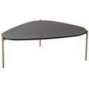 Ver imagem 4 de Kit 02 Mesas de Centro e 01 Mesa Lateral Pés Metálicos Adek A03 Nero Dourado - Lyam Decor
