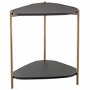 Ver imagem 3 de Kit 02 Mesas de Centro e 01 Mesa Lateral Pés Metálicos Adek A03 Nero Dourado - Lyam Decor
