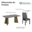 Ver imagem 4 de Conjunto Sala de Jantar Tampo de Madeira 6 Cadeiras Rustic/cinza/silver Leon Madesa