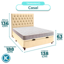 Ver imagem 3 de Conjunto Cama Box Bau Blindado Casal + Colchão D23 D23 Inducol + Cabeceira