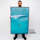 Ver imagem 2 de Quadro Decorativo O Mar e o Barco em tela Canvas TACOLADO PAPEL DE PAREDE Moldura Flutuante 4,5cm Fr