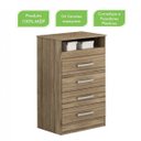 Ver imagem 4 de Cômoda 4 Gavetas Tulipa Acp Móveis