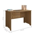 Ver imagem 3 de Escrivaninha Retangular Escrivaninha com 2 Gavetas MDP-MDF 114cm Cinamomo Rv