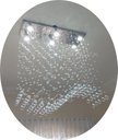 Ver imagem 1 de Lustre Cristal para Sala de Estar/jantar Base Inox 70x20cm:70cm