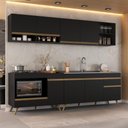 Ver imagem 1 de Armário de Cozinha Modulada Compacta 4 Peças com Balcão para Cooktop Veneza Multimóveis Mp2261