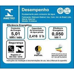 Bebedouro de Mesa / balcão Refrigerado por Compressor New Up Evidence Branco - 220v - 4