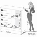 Ver imagem 3 de Cômoda 4 Gavetas IMOP com Sapateira Dubai