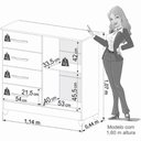Ver imagem 3 de Cômoda 4 Gavetas Imop Com Sapateira Dubai