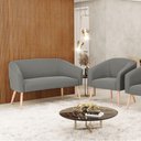 Ver mais imagens de Kit 01 Namoradeira 02 Lugares E 01 Poltrona Suede Grafite