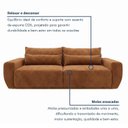 Ver imagem 6 de Sofá Retrátil 4 Lugares 250cm com Almofadas e Base em Madeira Maciça Hope