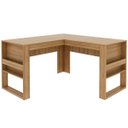 Ver imagem 6 de Mesa de Canto para Escritório em L Angular Detalhe Ripado Amêndoa