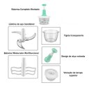 Ver imagem 3 de Processador de Alimentos Manual Multifuncional Gourmet 1500ml 3 Lâminas