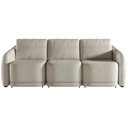 Ver imagem 5 de Sofá Cama Modulado Retrátil e Reclinável Decorativo Varsóvia 336cm Bouclê Bege Escuro G33 - Gran Bel