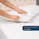 Ver imagem 3 de Kit 2 Fronhas para Travesseiro de Corpo Slim 1,50cm X 50cm - Branco - Microfibra 100% Poliéster