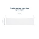 Ver imagem 4 de Kit 2 Fronhas para Travesseiro de Corpo Slim 1,50cm X 50cm - Branco - Microfibra 100% Poliéster