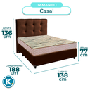 Ver imagem 3 de Conjunto Cama Box Marrom Casal + Colchão D33 Maxsono Paropas + Cabeceira