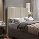 Ver imagem 2 de Cabeceira Malibu para Cama Box Queen 160 Cm Suede Bege - D’Rossi