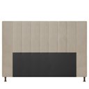Ver imagem 3 de Cabeceira Malibu para Cama Box Queen 160 Cm Suede Bege - D’Rossi