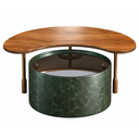 Ver imagem 1 de Conjunto Mesa de Centro Lunar com Espelho